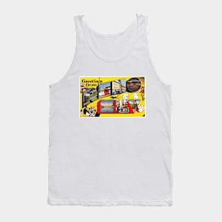 Greetings from Reno Nevada, Vintage Large Letter Postcard Tank Top